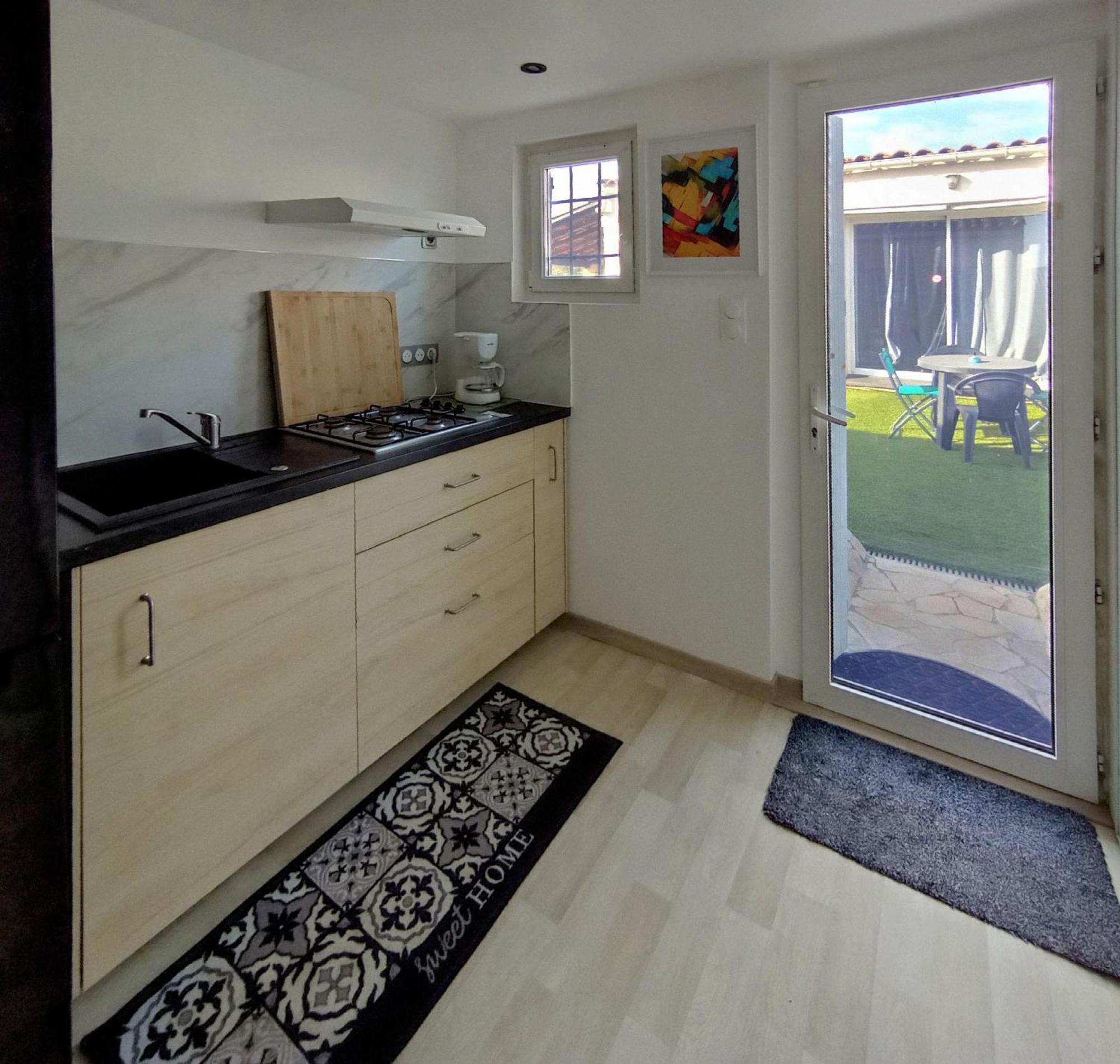 Studio l'Obrador 25 m2, vue jardin&terrasse + accès piscine Rieux-Minervois Esterno foto