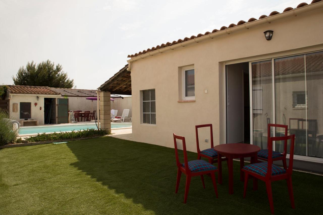 Studio l'Obrador 25 m2, vue jardin&terrasse + accès piscine Rieux-Minervois Esterno foto